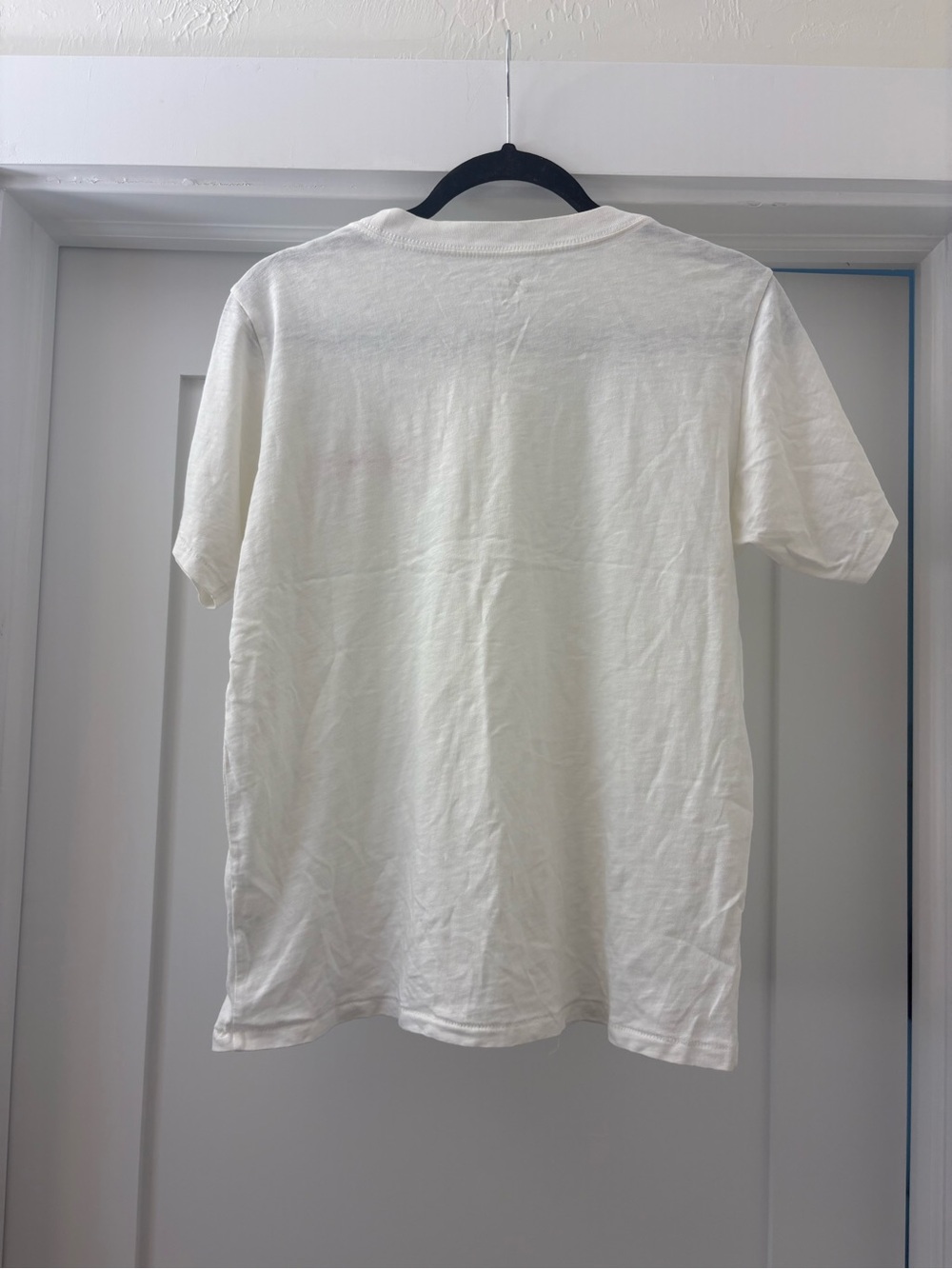 J. Crew White Crewneck T-Shirt with Red "Ciao baby" Embroidery - Picture 2 of 5